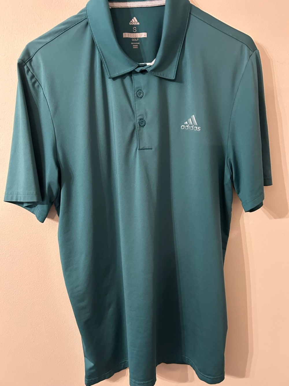 adidas Men's Teal Green Performance Golf Polo